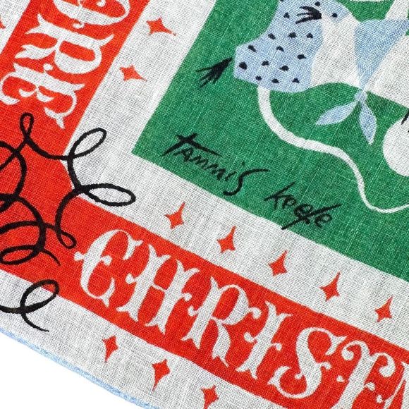 Vintage Tammis Keefe ‘Twas The Night Before Christmas Handkerchief - Picture 2 of 4